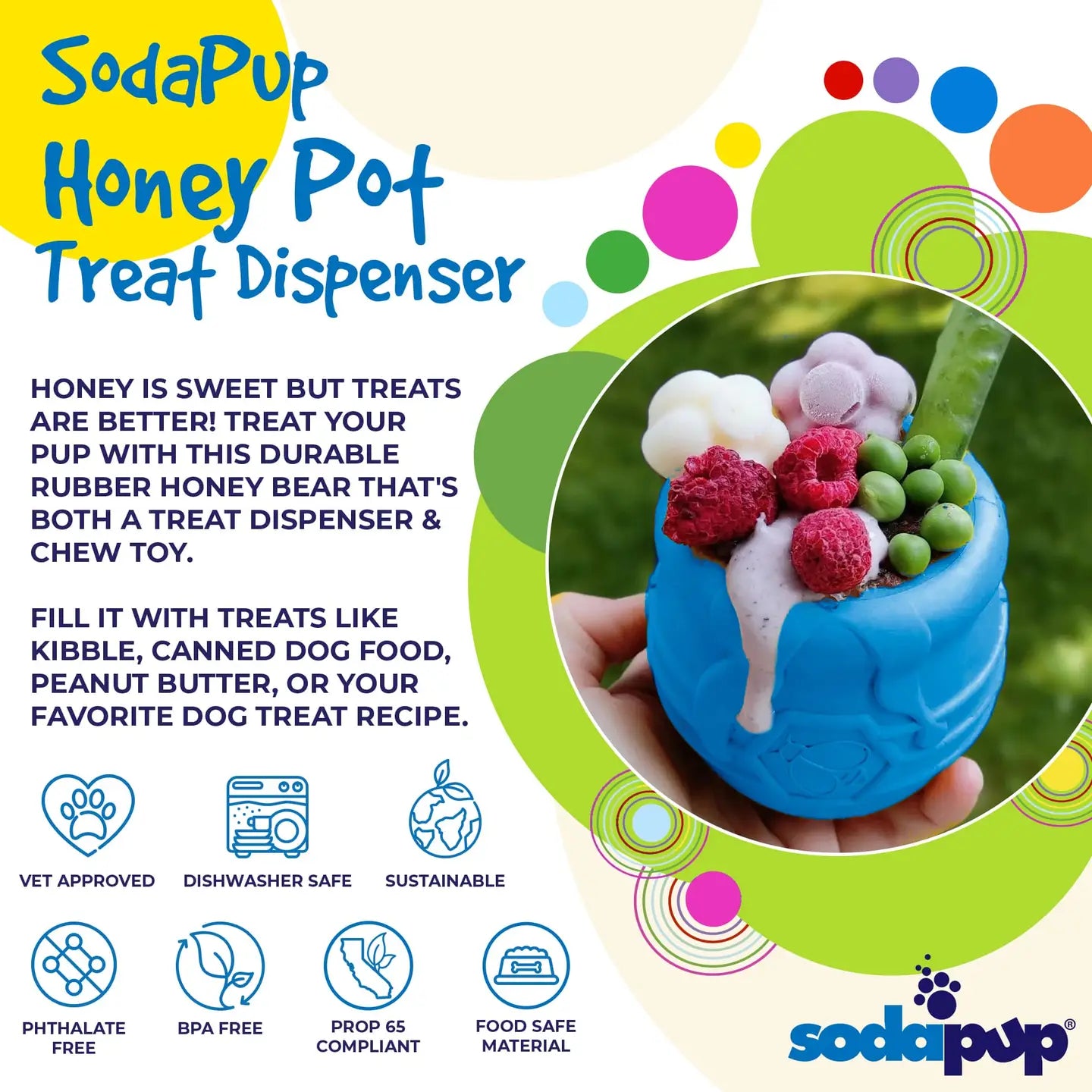 Honey Pot treat dispenser | Blue